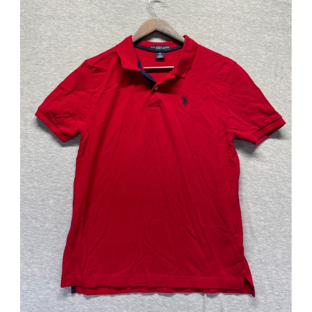 U.S. Polo Assn. Polo Shirt Boys 2XL (18) Red Pony Logo Performance Golf Tennis
